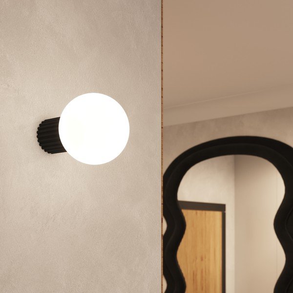 Lampada da parete nera ø 12 cm Orbital – Sollux-image-1