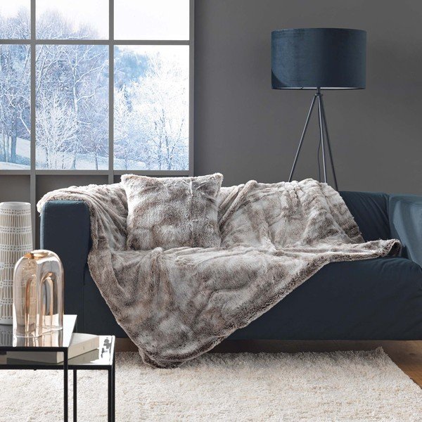 Cuscino decorativo in pelliccia finta 45x45 cm Antartic – douceur d'intérieur-image-1