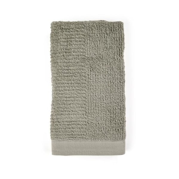 Asciugamano in cotone verde-grigio 100x50 cm Classic - Zone