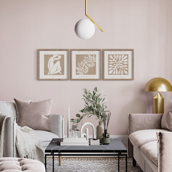 Set di dipinti 3 pz 30x30 cm Matisse – Styler-image-1