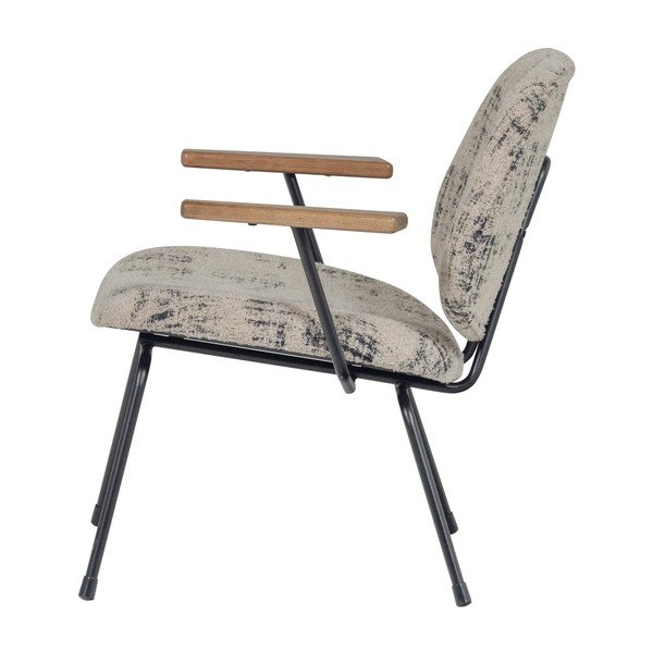 Poltrona beige con rivestimento in ciniglia Aure – WOOOD-image-3