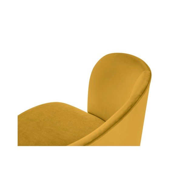 Sedia da pranzo gialla con rivestimento in velluto Aurora - Windsor & Co Sofas-image-3