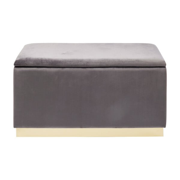 Panca in velluto grigio-marrone con vano portaoggetti Cherry - Kare Design