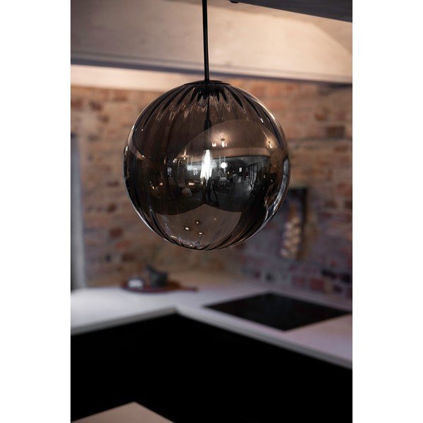 Lampadario nero con paralume in vetro ø 35 cm Fengari – Markslöjd-image-2