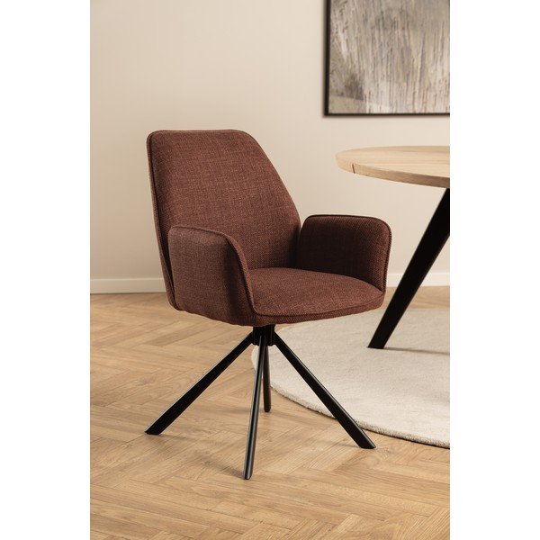 Set di sedie da pranzo color mattone in imbottito con braccioli 2 pz Glenda – Actona-image-1