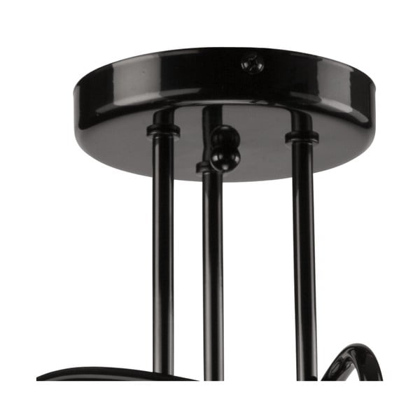 Plafoniera senza paralume nera 36x36 cm Camilla – LAMKUR-image-2