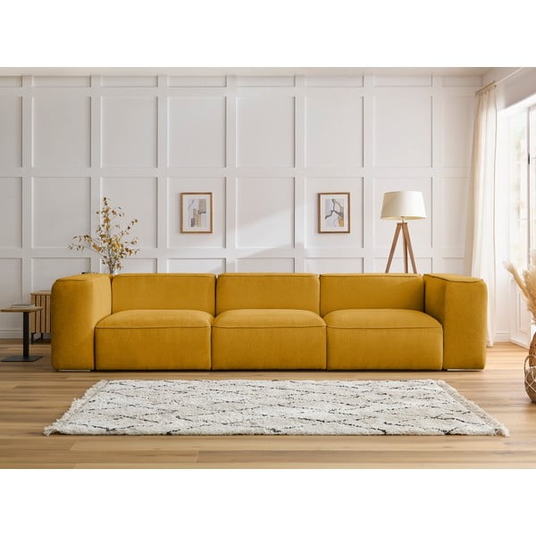 Divano in giallo ocra 345 cm Zephyr – Bobochic Paris-image-1