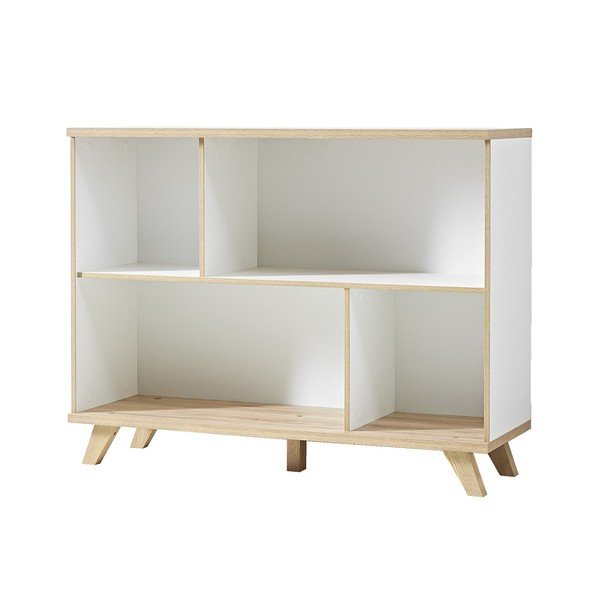 Libreria bianca in rovere 120x91 cm Oslo - Germania