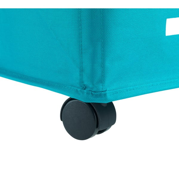 Cesto portabiancheria Quadro petrol blu, 79,2 l - Wenko-image-2