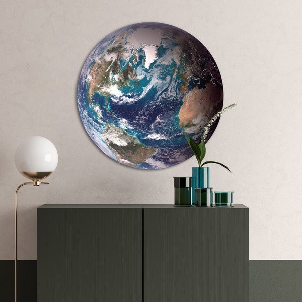 Pittura ø 70 cm Blue Marble - Malerifabrikken-image-1