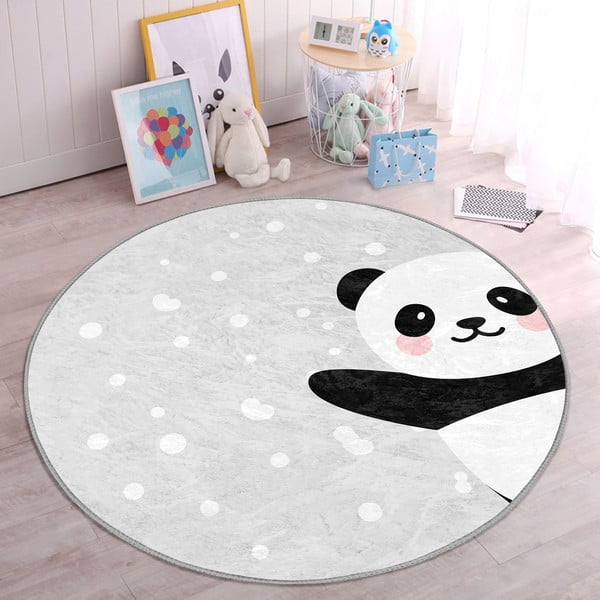 Tappeto per bambini grigio chiaro ø 120 cm Comfort - Mila Home-image-4