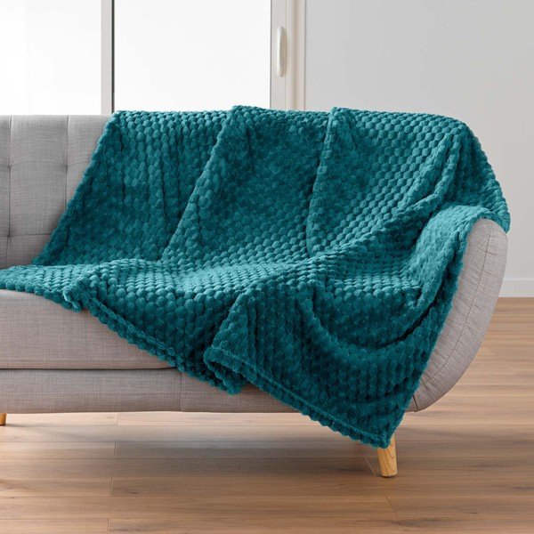 Coperta blu in microflanella 125x150 cm Mini Frosty – douceur d'intérieur-image-1