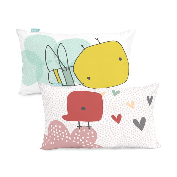 Federa reversibile in cotone, 50 x 30 cm Hola - Moshi Moshi-image-3