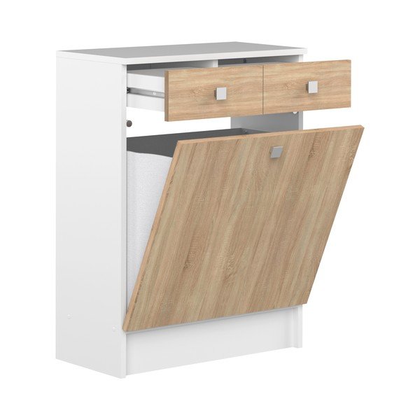 Mobile bagno basso bianco in rovere 60x82 cm Combi - TemaHome-image-4