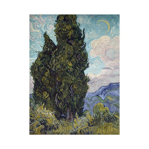 Obraz Vincenta van Gogha - Cypresses, 50x40 cm