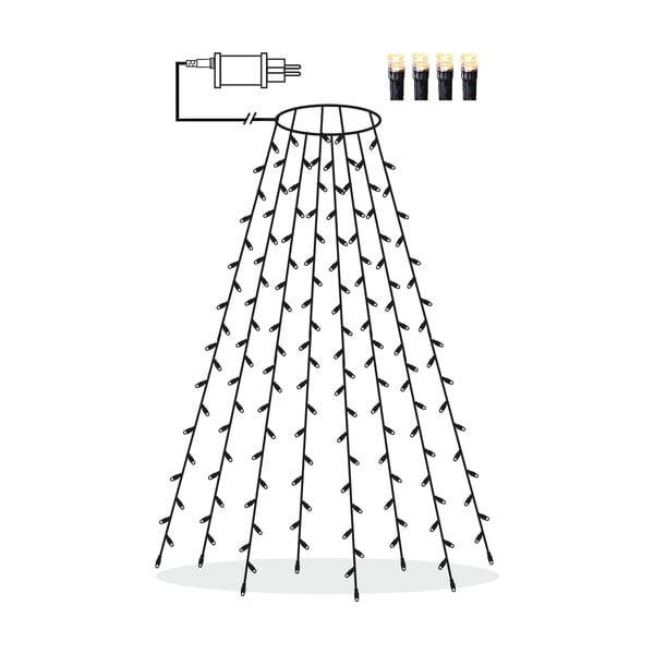 Catena luminosa con motivo natalizio numero di lampadine 160 pezzi lunghezza 200 cm Serie LED - Star Trading