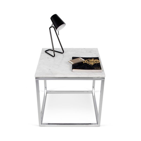 Tavolo bianco con decorazioni in marmo Prairie - TemaHome-image-1