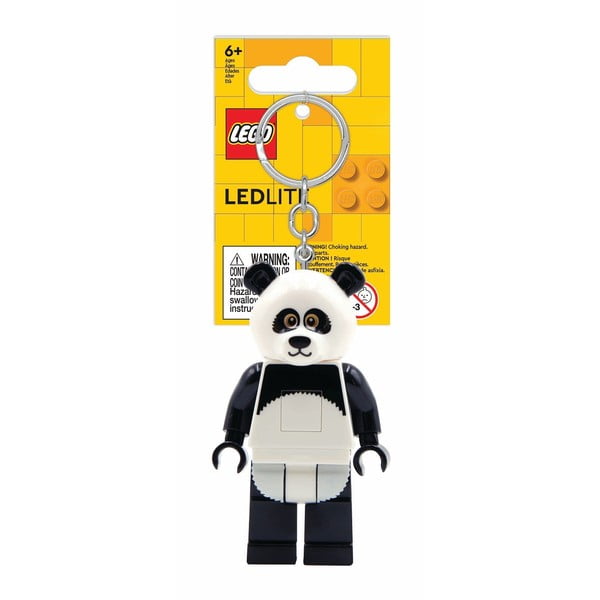 Portachiavi bianco e nero con torcia Iconic Panda - LEGO®-image-1