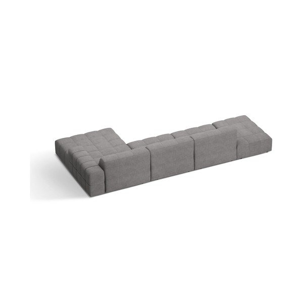 Divano angolare grigio (con penisola a destra/con chaise lounge) con rivestimento in ciniglia Chicago – Cosmopolitan Design-image-2