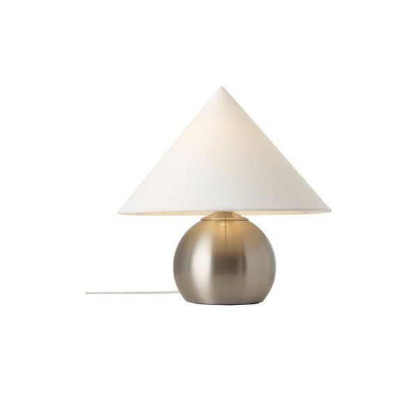 Lampada da tavolo bianca/color argento lucido in tessuto (altezza totale 38 cm) Connie – Ellos Home-image-3