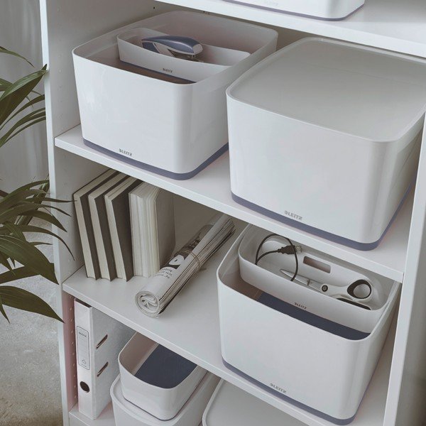 Contenitore bianco con coperchio Office, volume 18 l MyBox - Leitz-image-1