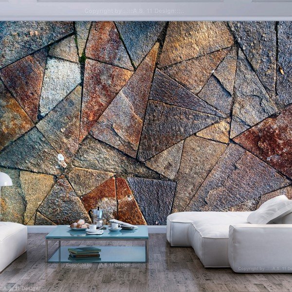 Carta da parati di grande formato Colourful , 400 x 280 cm Pavement Tiles - Artgeist-image-1