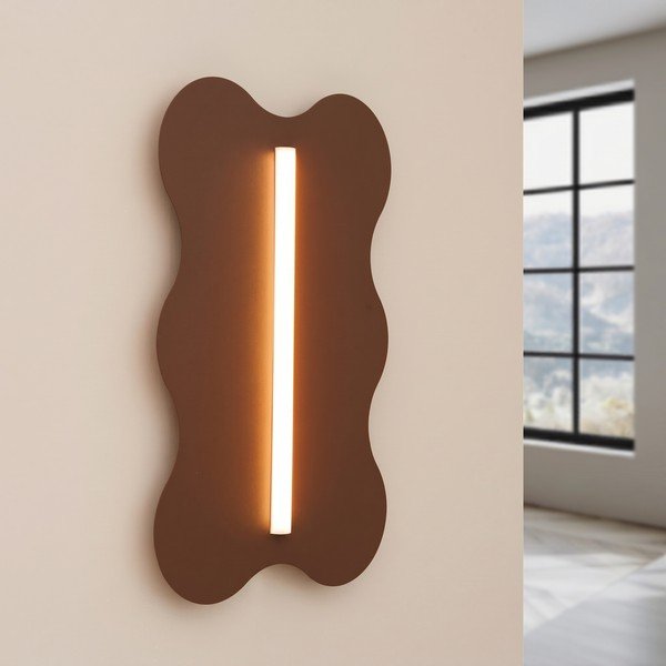 Lampada da parete marrone in metallo KLOVER – Thoro-image-1