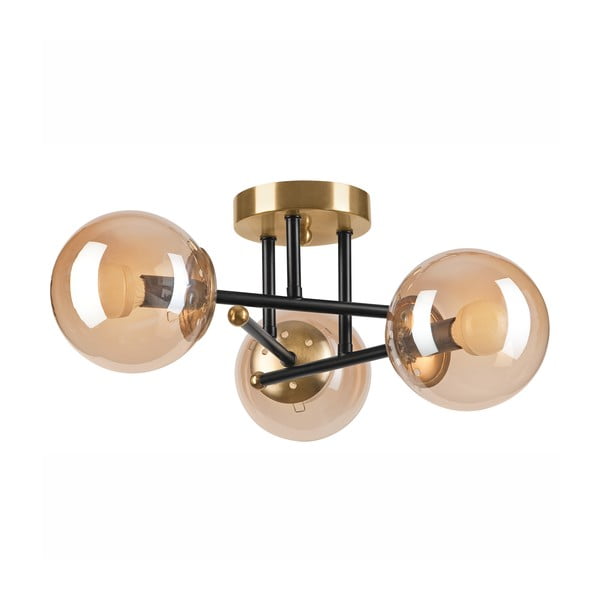 Lampada da soffitto color oro con paralume in vetro ø 15 cm Malena - LAMKUR