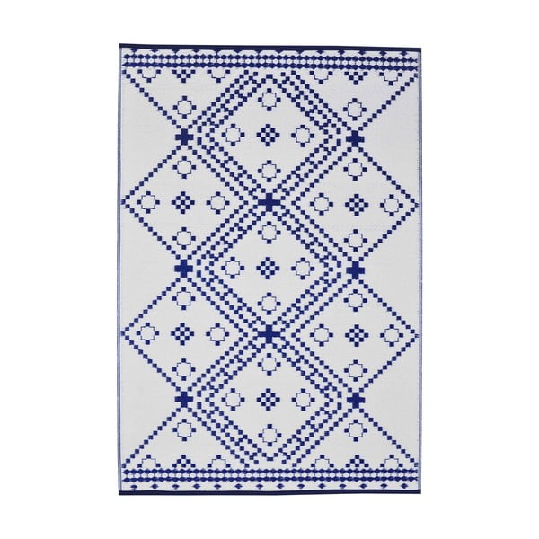Tappeto da esterno blu e bianco Ambra, 120 x 180 cm - Green Decore-image-2