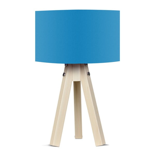 Lampada da tavolo con paralume blu Naturel - Kate Louise