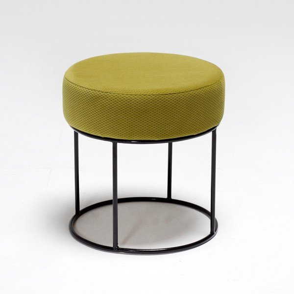 Pouf giallo senape Nela Moon - Balcab Home-image-1