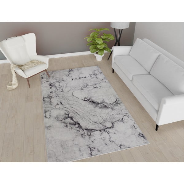 Tappeto lavabile grigio chiaro 230x160 cm - Vitaus-image-1