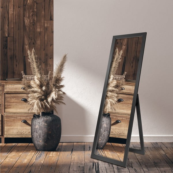 Specchio da terra con cornice nera, 46 x 146 cm Sicilia - Styler-image-1