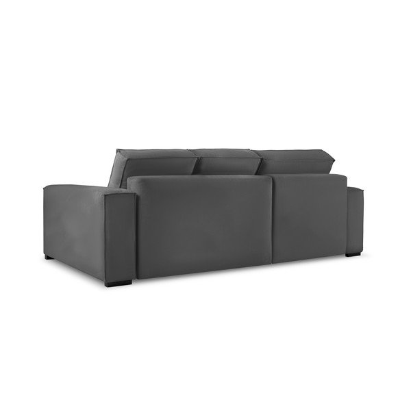 Divano letto in velluto a coste grigio scuro Azalea - Mazzini Sofas-image-3