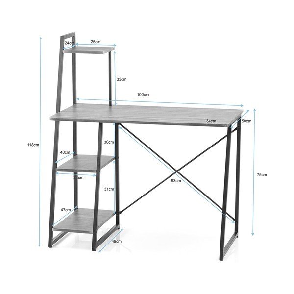 Tavolo da lavoro 50x102 cm Bren - Homede-image-3