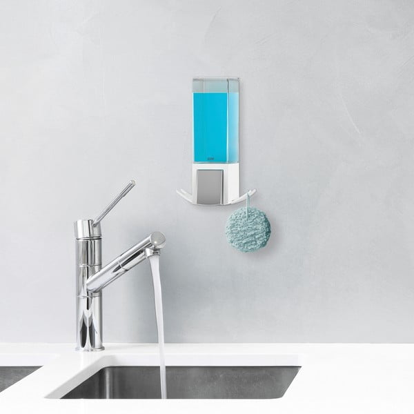 Distributore di sapone bianco da parete 500 ml - Compactor-image-1