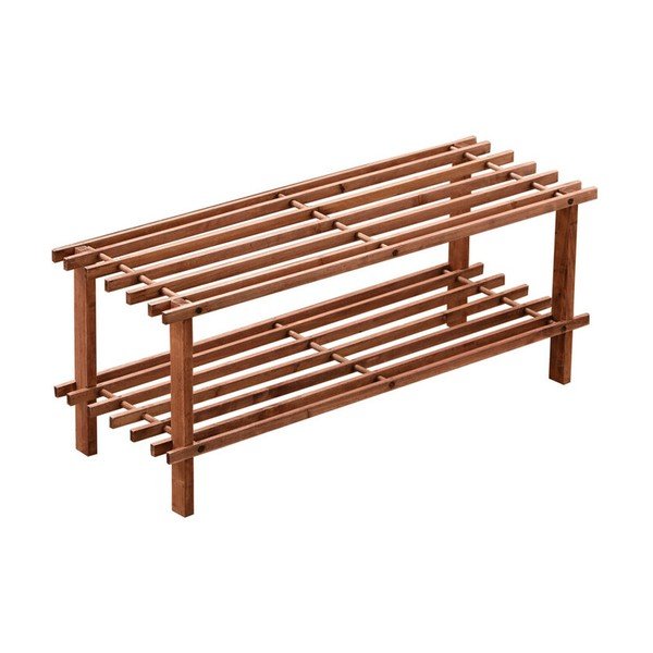 Scarpiera di colore naturale in cedro massiccio 74x30x26 cm Parker – Premier Housewares-image-3