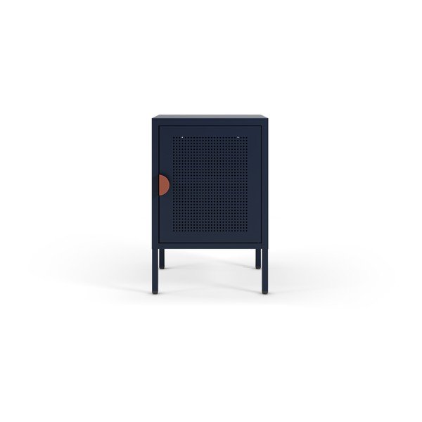 Comodino blu scuro in metallo Sayla – Marckeric-image-1