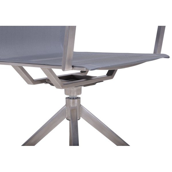 Sedia da giardino in metallo grigio Salida - Garden Pleasure-image-4