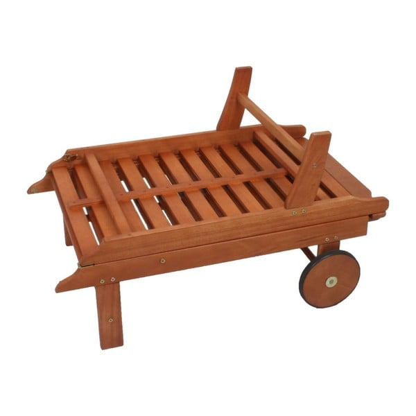 Sedia a sdraio pieghevole da giardino in legno di eucalipto Palm Springs - Garden Pleasure-image-4