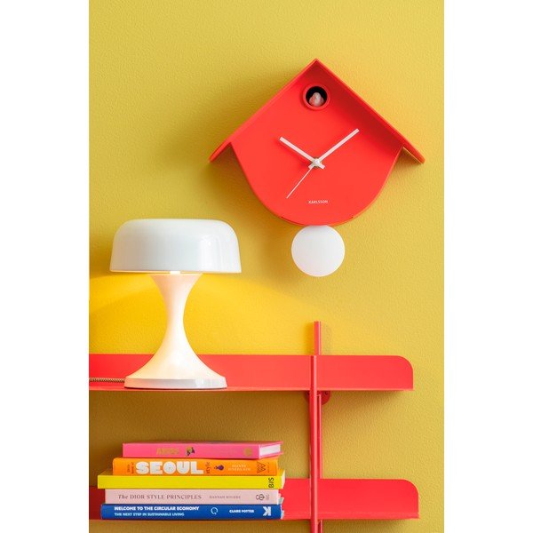 Lampada da tavolo rossa in metallo (altezza totale 20 cm) Moda Retro – Leitmotiv-image-1