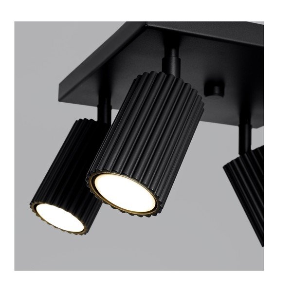 Faretto nero in metallo ø 6,5 cm Gleam – Sollux-image-3