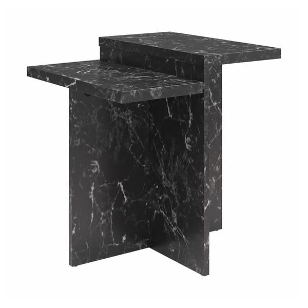 Tavolino nero in marmo 56x56 cm Brielle - CosmoLiving by Cosmopolitan