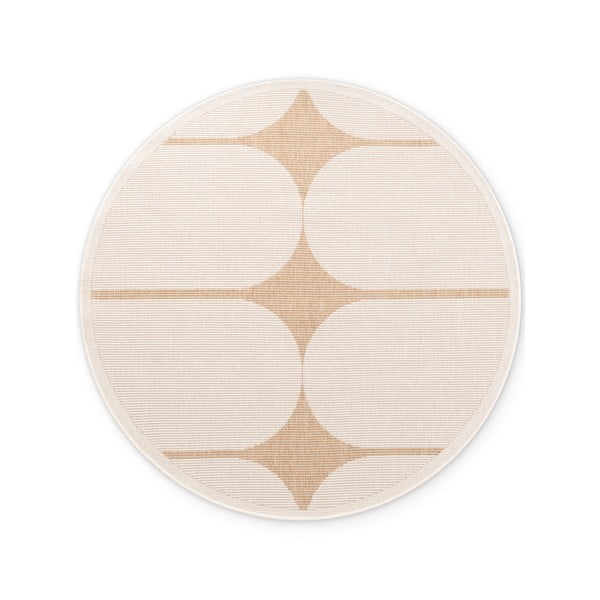Tappeto da interno/esterno rotondo beige/avorio ø 160 cm Duet Bowen – NORTHRUGS