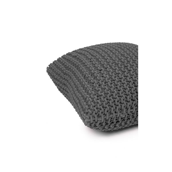 Pouf cuscino grigio in maglia - Bonami Essentials-image-3