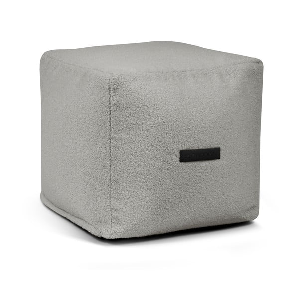 Puof a sacco grigio chiaro con rivestimento in bouclé Up! MooG – SLOWDOWN