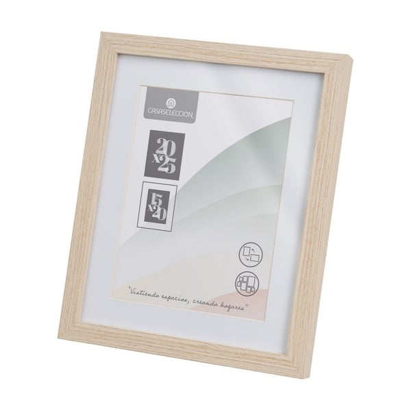 Cornice di colore naturale verticale con sostegno/da appendere 22,5x28 cm Sencillo – Casa Selección