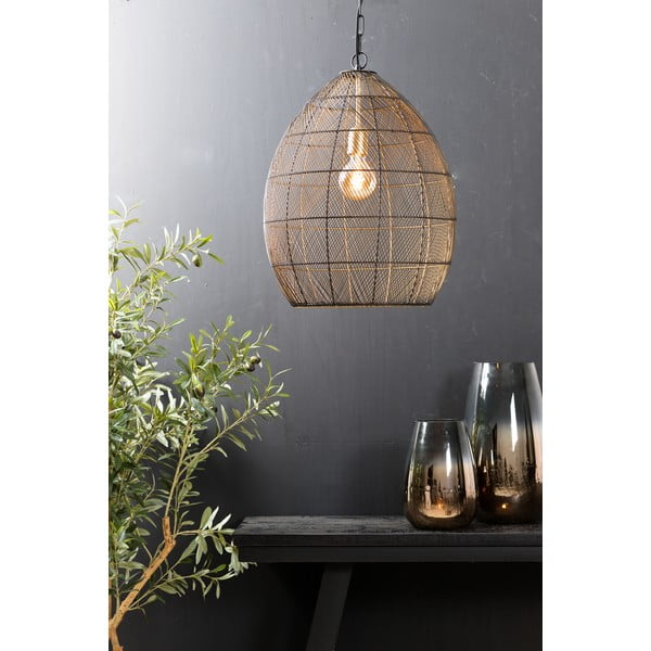 Lampadario nero/oro con paralume in metallo ø 40 cm Meya - Light & Living-image-2