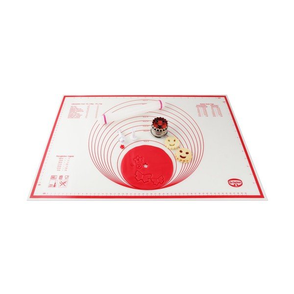 Teglia in silicone rosso e bianco, 60 x 40 cm Flexxibel Love - Dr. Oetker-image-2