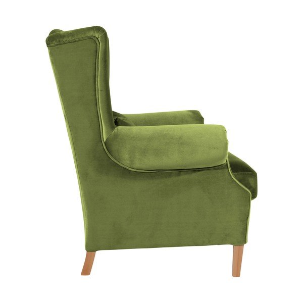 Poltrona in velluto verde oliva Harvey Velvet - Max Winzer-image-4